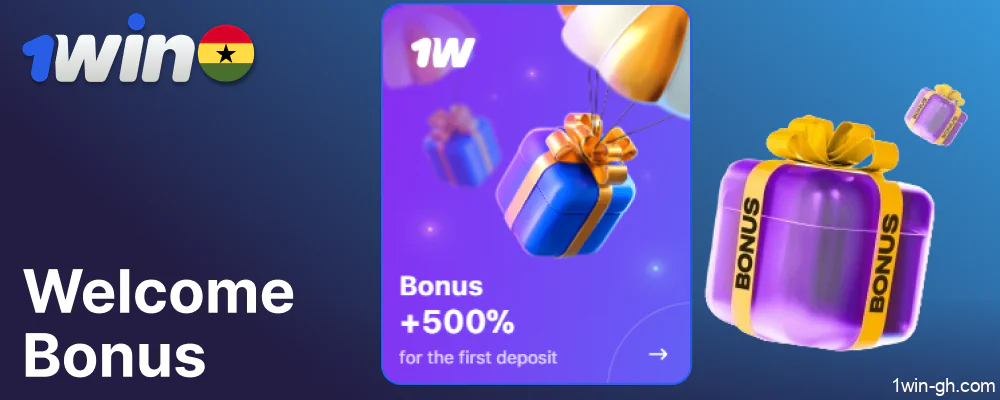 1win welcome bonus for players from Ghana
