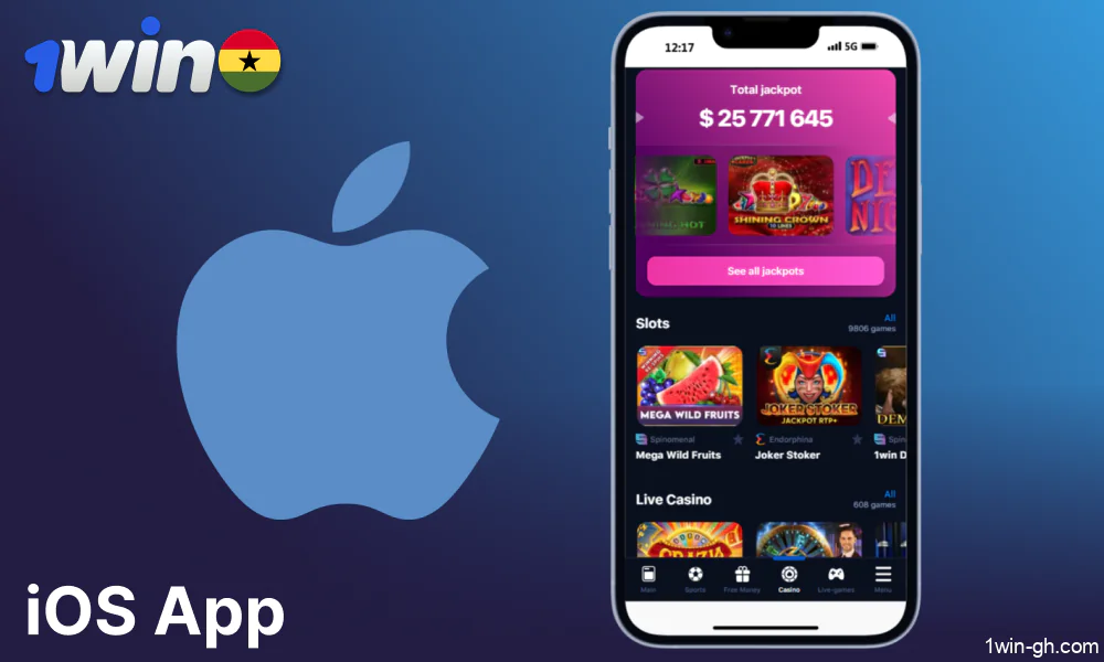 1win app for iOS availavle in Ghana