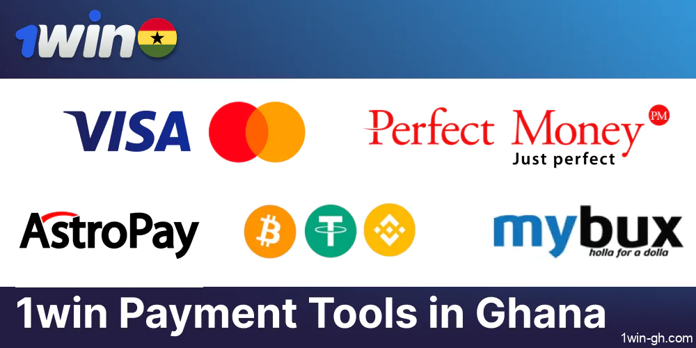 The payment methods available to 1win Jet X players from Ghana
