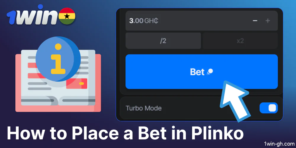 Instructions on placing bets on 1win Plinko for players from Ghana