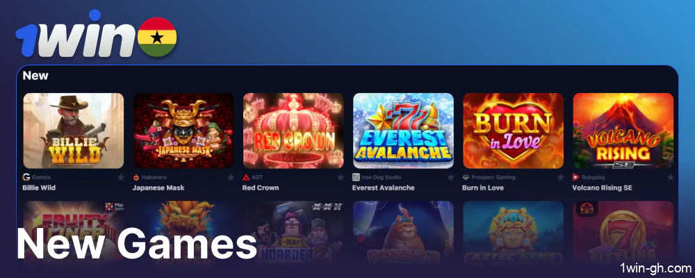 New games available on 1win Ghana